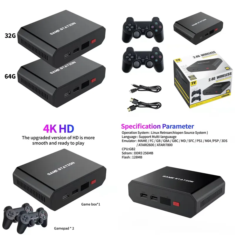 Gaming Console Games - M8plus HD Videogame Console Box 2.4G