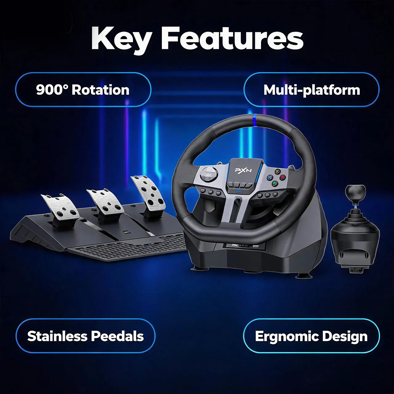 PXN V9 Gen2 Race-stuurwiel 270 - Steering Wheel Gaming recensie en prijs