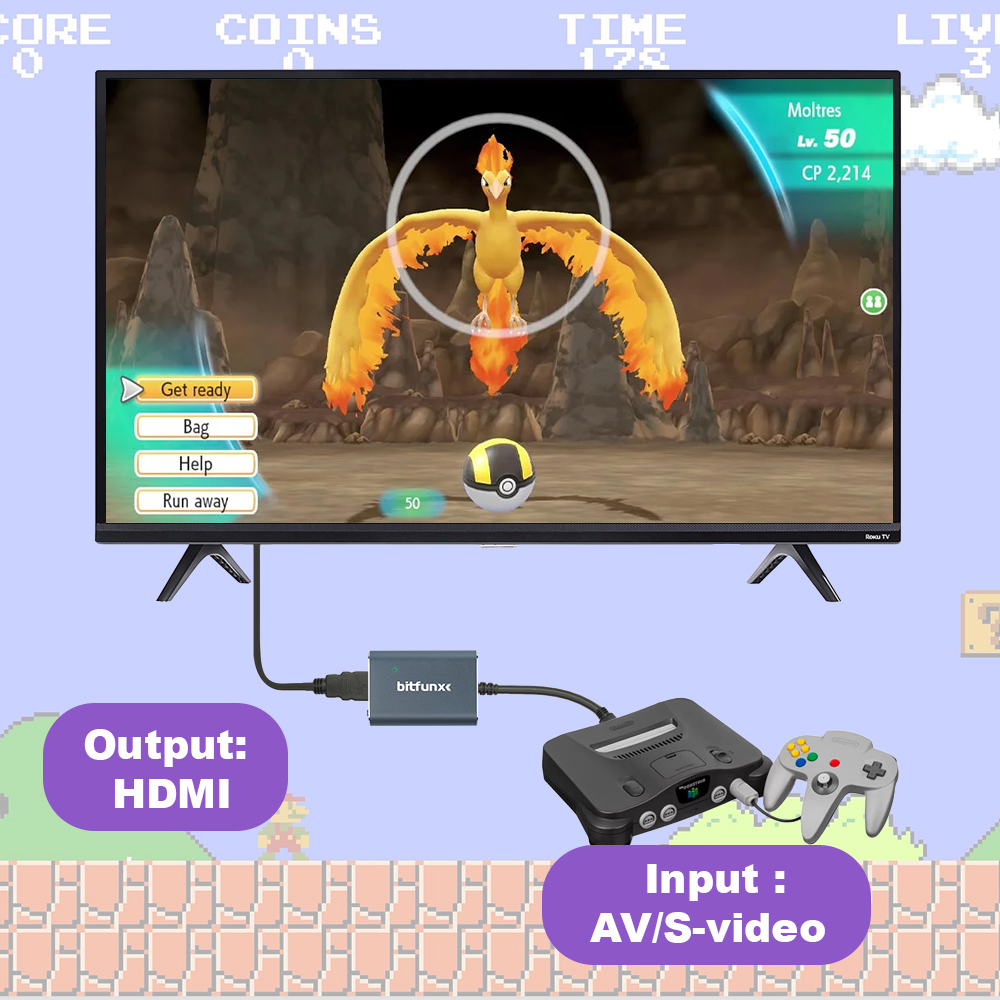Bitfunx 720P Svideo/AV naar HD - Gaming Console All In One recensie en prijs