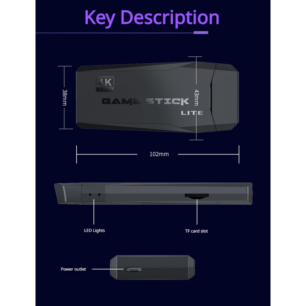 Draagbare 4K Retro Game Stick  - Gaming Console Sale recensie en prijs